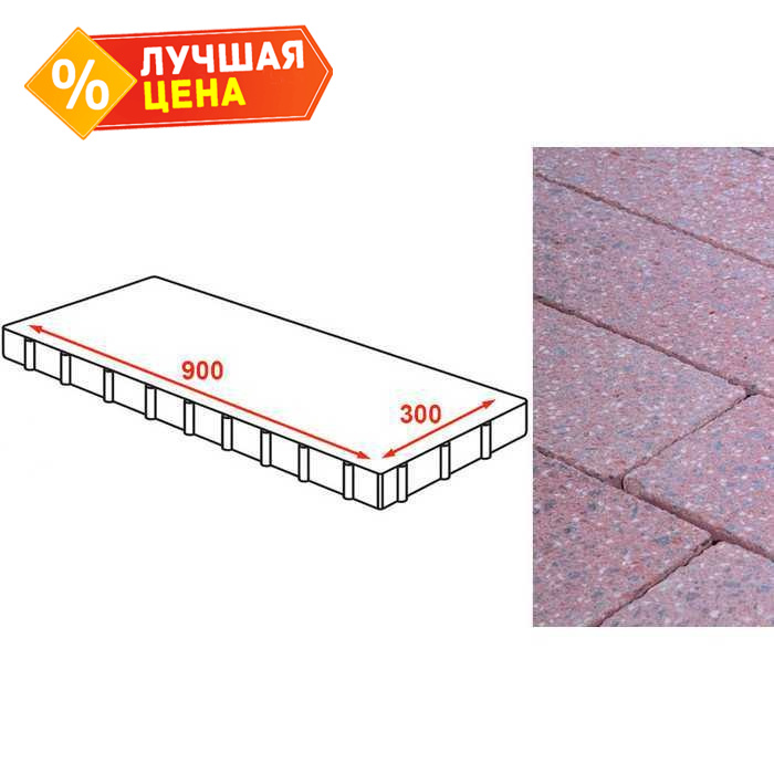 Плита тротуарная Готика Granite FINERRO, Ладожский 900x300x80 мм