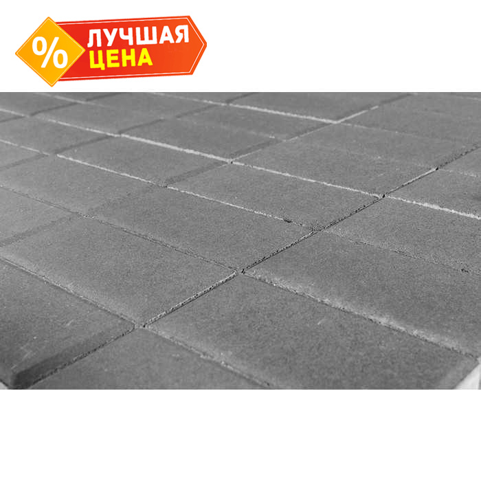 Плитка тротуарная BRAER Прямоугольник серый, 200x100x40 мм