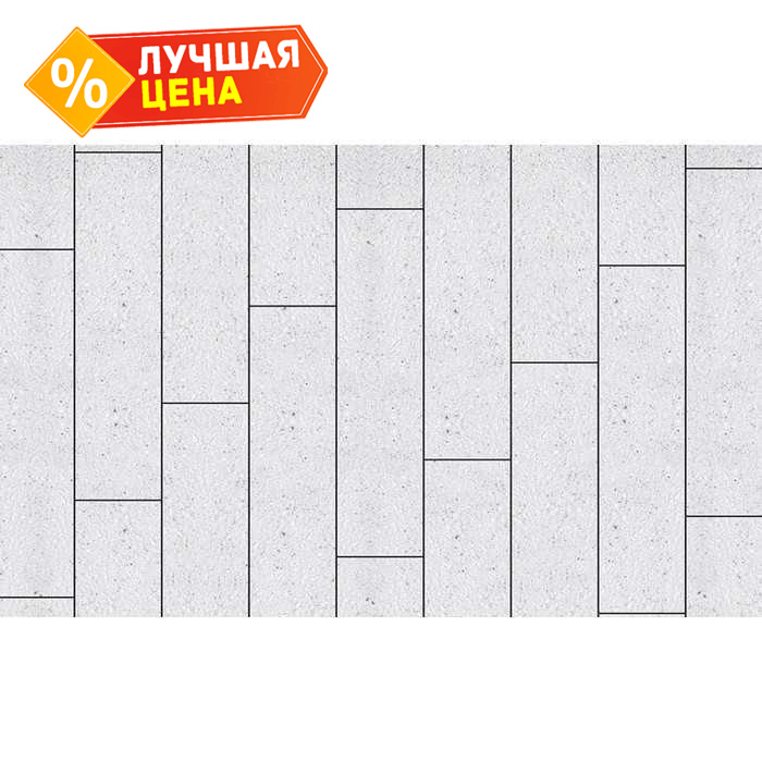 Плитка тротуарная Прямоугольник (Ла-Линия) В.11.П.10 Стоунмикс Белый 400x100x100 мм