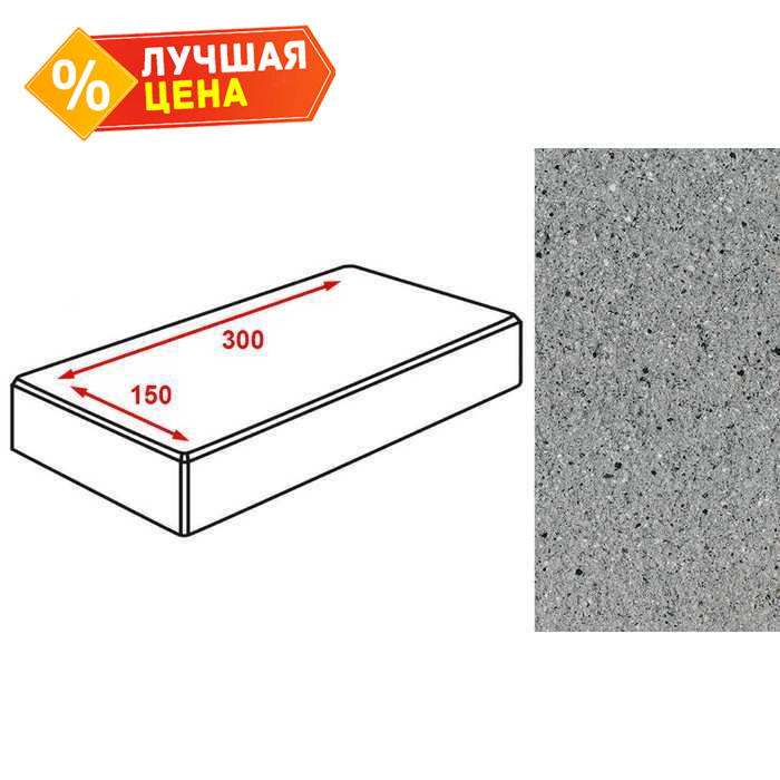 Плитка тротуарная Готика Granite FERRO, картано, Цветок Урала 300x150x80 мм