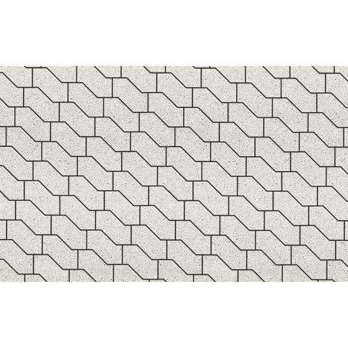 Плитка тротуарная S-Форма В.3.Ф.10 гранит белый 172x94x100 мм